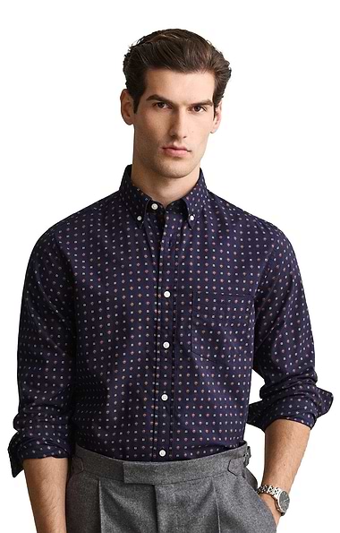 Men's Gant Printed Winter Twill Shirt