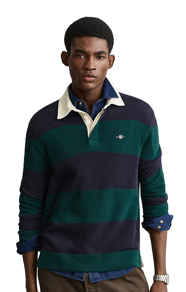 Men's Gant Bar Striped Lambswool Rugger