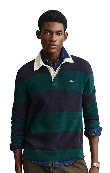 Men's Gant Bar Striped Lambswool Rugger