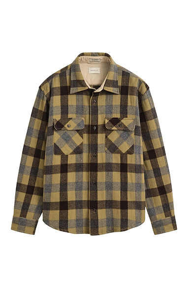 Men's Gant Relaxed Checked Wool Shirt