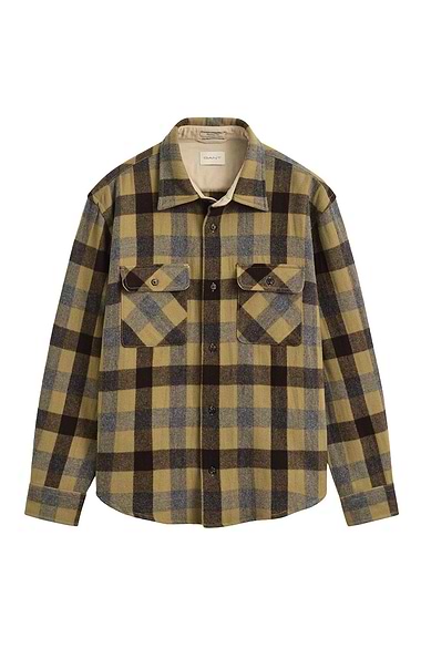 Men's Gant Relaxed Checked Wool Shirt