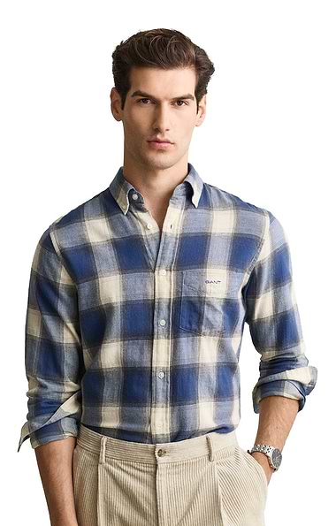 Men's Gant Windblown Flannel Large Check Shirt