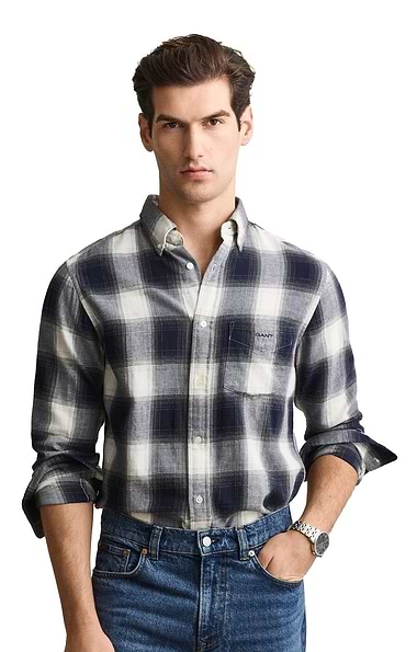 Men's Gant Windblown Flannel Large Check Shirt