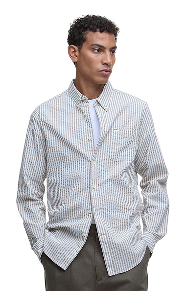 Men's Barbour Cresswell Seersucker Long Sleeve Shirt