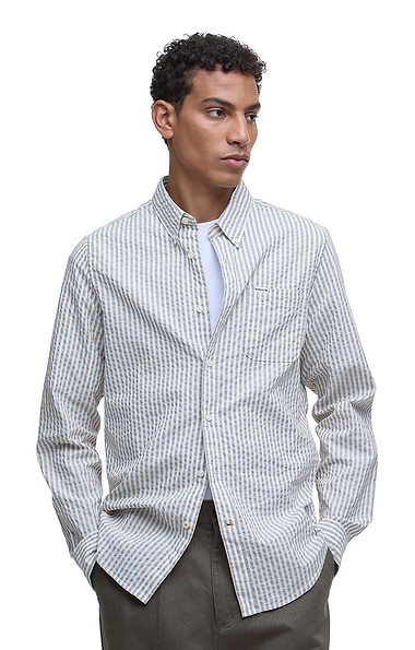 Men's Barbour Cresswell Seersucker Long Sleeve Shirt