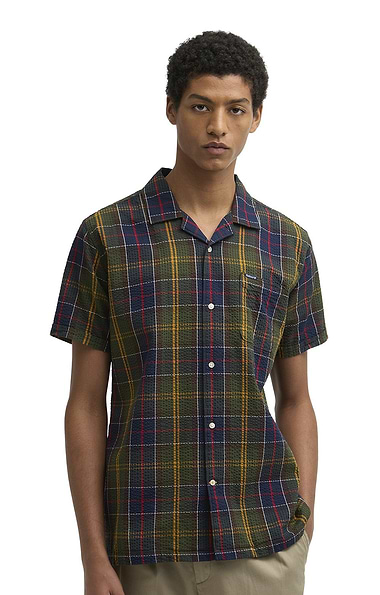 Men's Barbour Clyde Seersucker Tartan Summer Fit Shirt