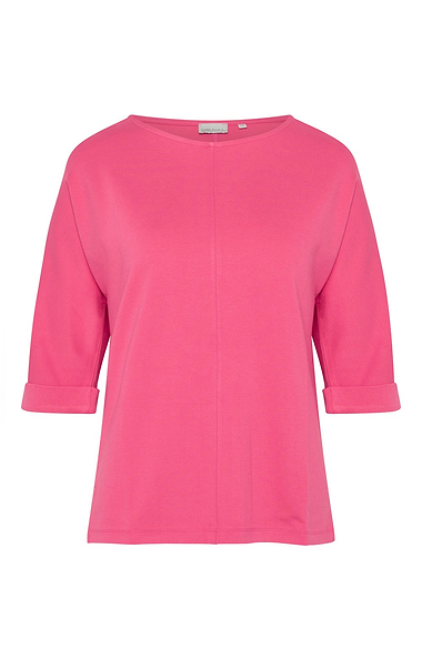Ladies Comfort 3/4 Sleeve Crew Neck Top