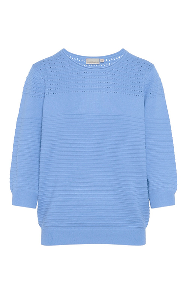 Ladies Textured Crew Neck Top