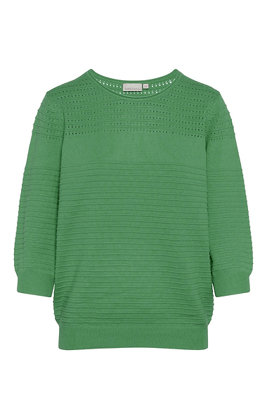 Ladies Textured Crew Neck Top