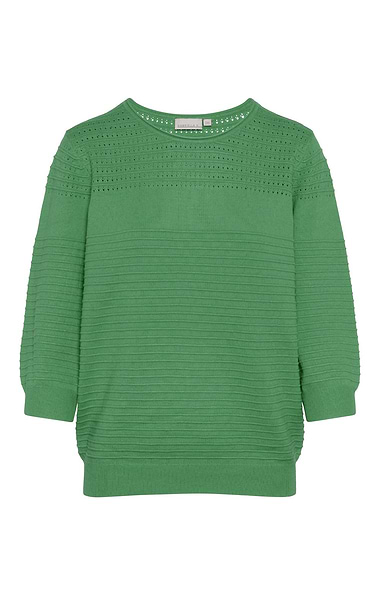 Ladies Textured Crew Neck Top
