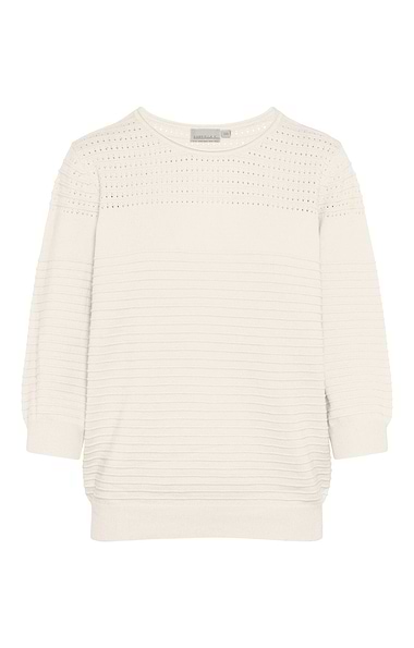 Ladies Textured Crew Neck Top