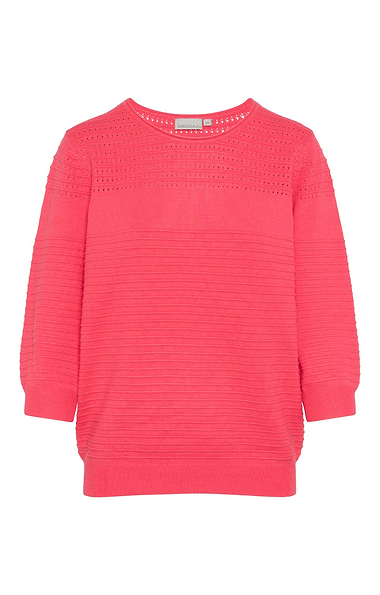 Ladies Textured Crew Neck Top