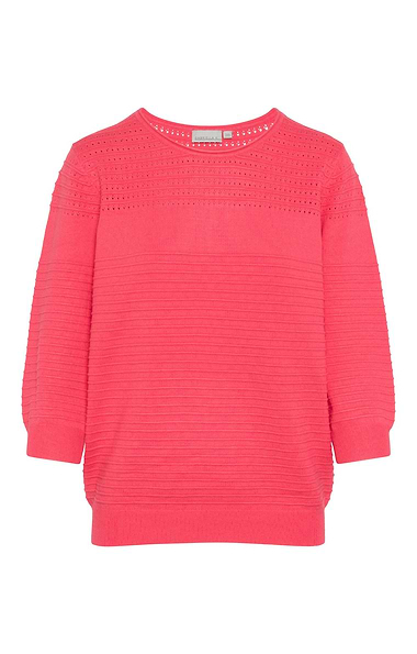 Ladies Textured Crew Neck Top