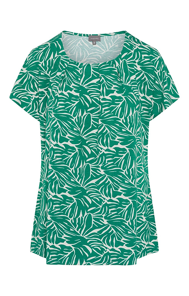 Ladies Print Jersey Short Sleeve Top