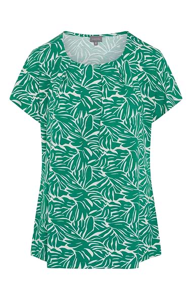 Ladies Print Jersey Short Sleeve Top