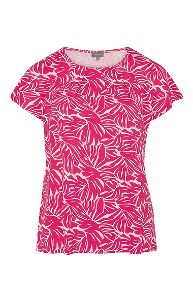 Ladies Print Jersey Short Sleeve Top