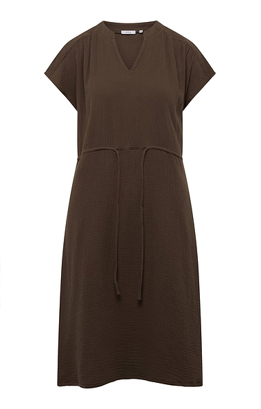 Ladies Cotton Tie Waist Midi Dress