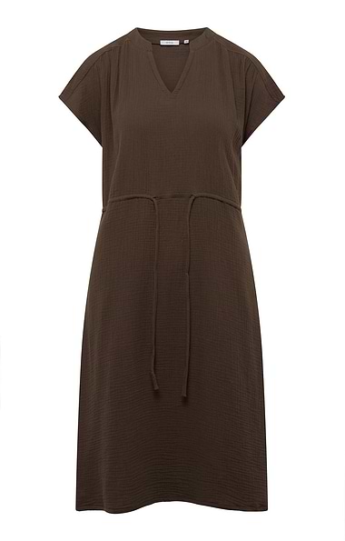 Ladies Cotton Tie Waist Midi Dress