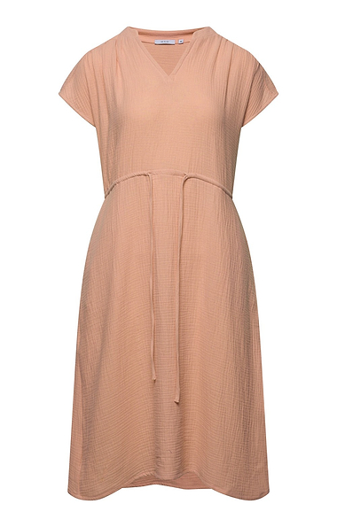 Ladies Cotton Tie Waist Midi Dress