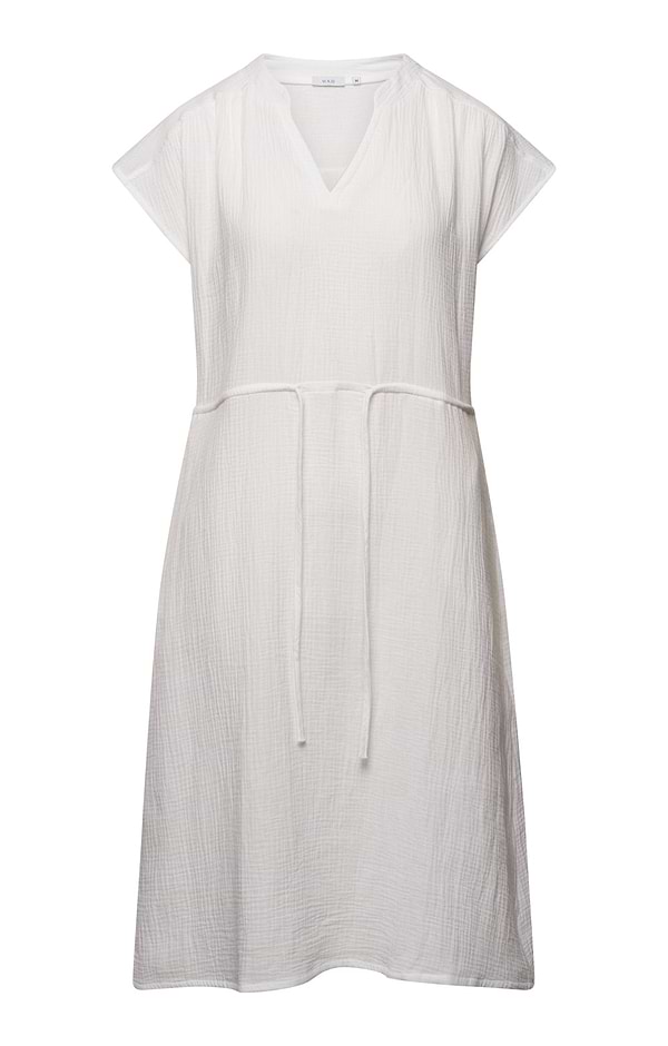 Ladies Cotton Tie Waist Midi Dress