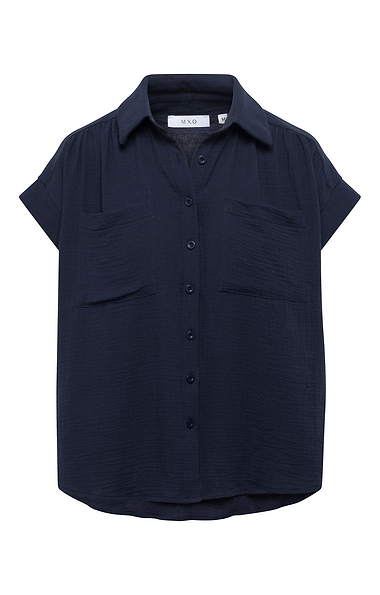 Ladies Cotton Short Sleeve Shirt