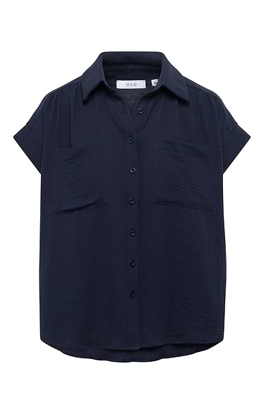 Ladies Cotton Short Sleeve Shirt