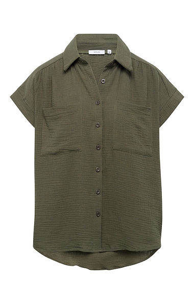 Ladies Cotton Short Sleeve Shirt