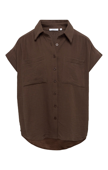 Ladies Cotton Short Sleeve Shirt