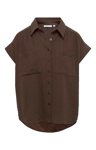 Ladies Cotton Short Sleeve Shirt