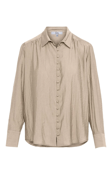 Ladies Covered Button Blouse