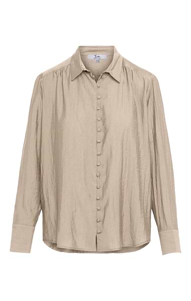 Ladies Covered Button Blouse