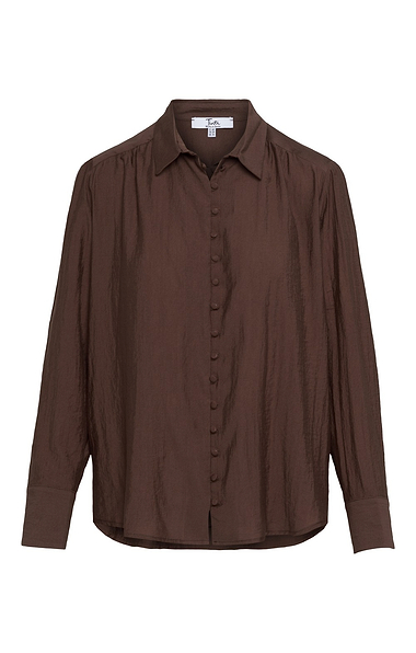 Ladies Covered Button Blouse