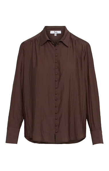 Ladies Covered Button Blouse