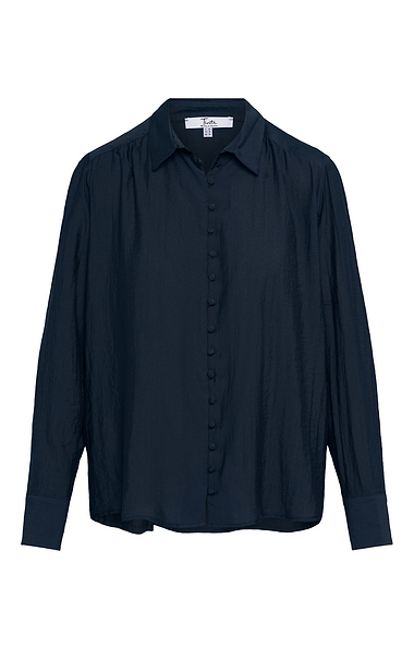 Ladies Covered Button Blouse
