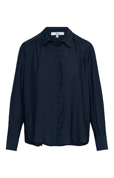 Ladies Covered Button Blouse
