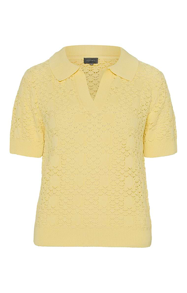 Ladies Knit Lace Polo Shirt