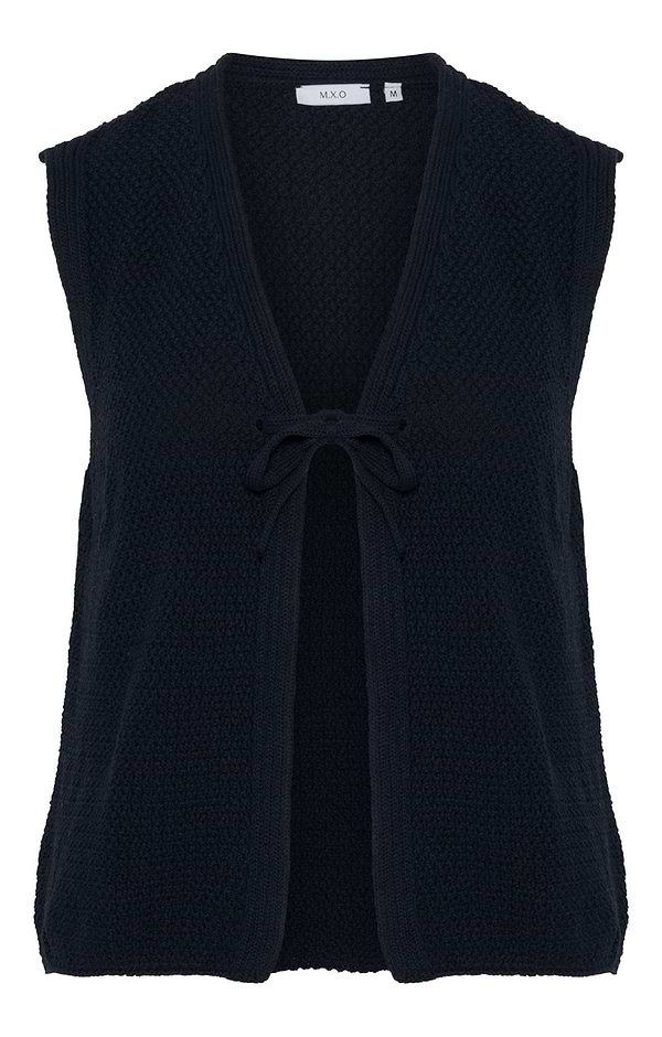 Ladies Tie Front Knit Waistcoat