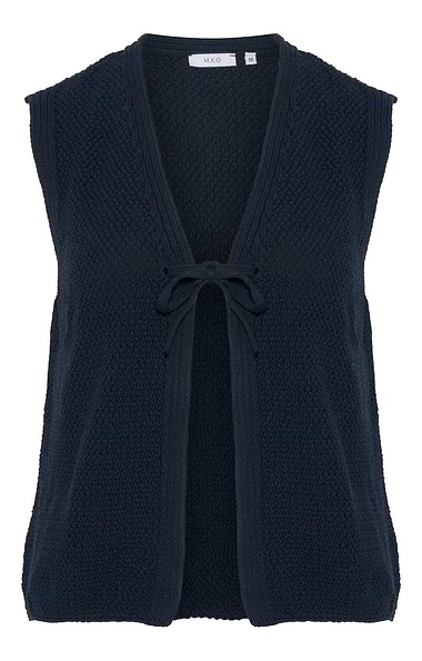 Ladies Tie Front Knit Waistcoat