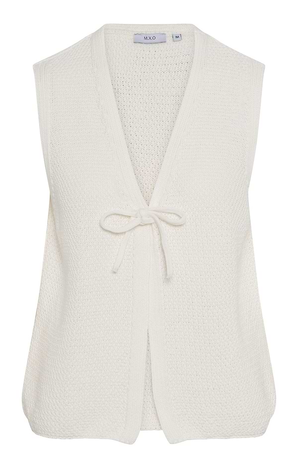 Ladies Tie Front Knit Waistcoat