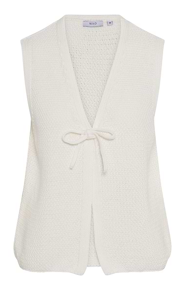 Ladies Tie Front Knit Waistcoat