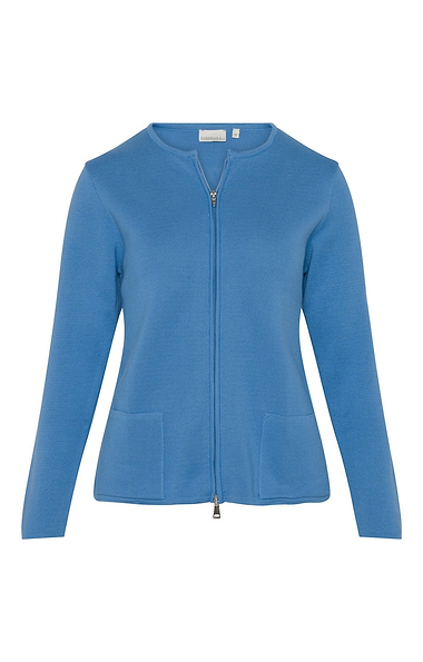 Ladies Zip Through Knit Cardigan