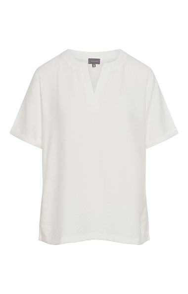 Ladies Relaxed Fit V Neck Short Sleeve Blouse