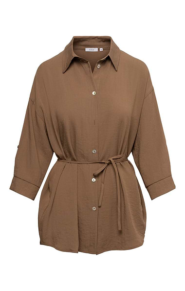 Ladies Relaxed Fit Tie Waist Tunic