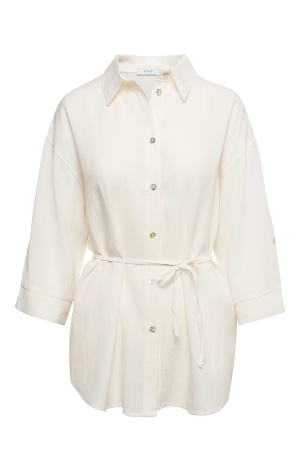 Ladies Relaxed Fit Tie Waist Tunic