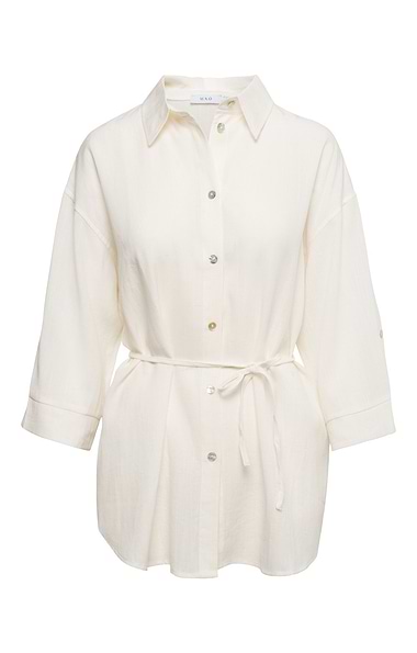 Ladies Relaxed Fit Tie Waist Tunic