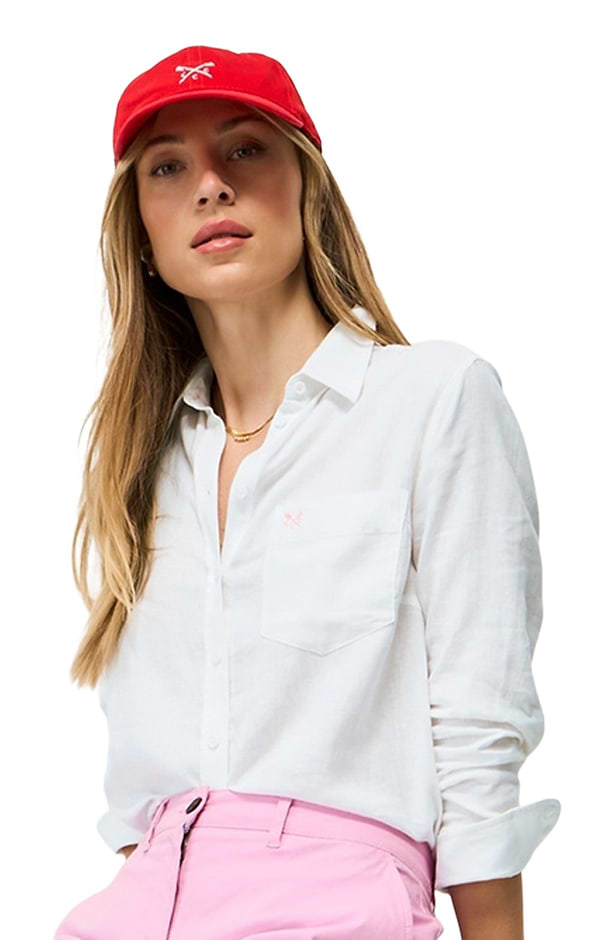 Ladies Crew Clothing Relaxed Fit Linen Blend Shirt