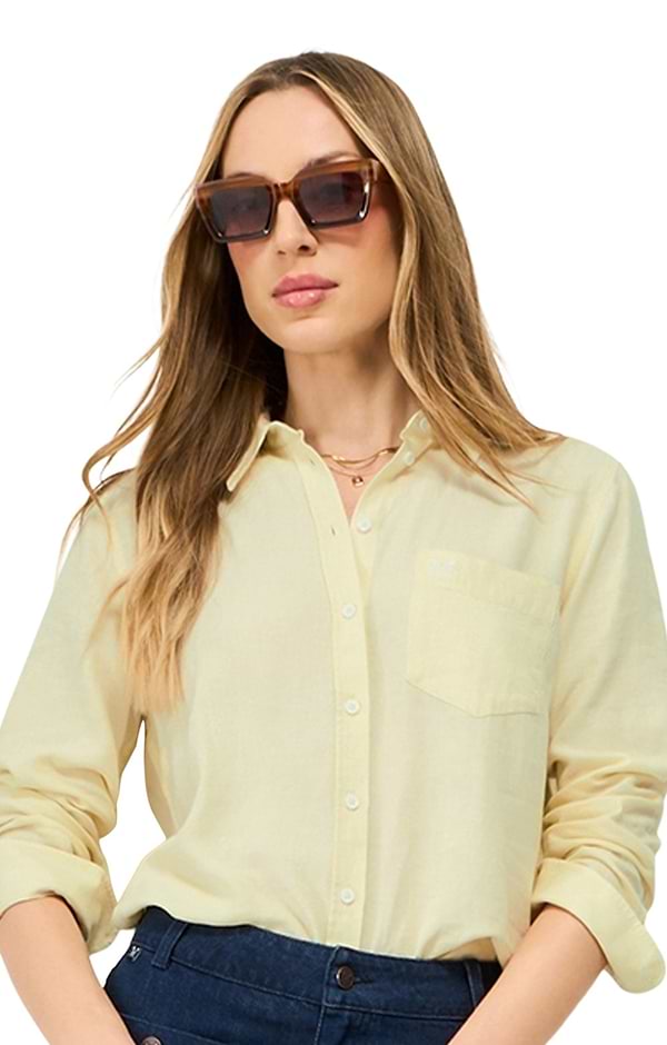 Ladies Crew Clothing Relaxed Fit Linen Blend Shirt
