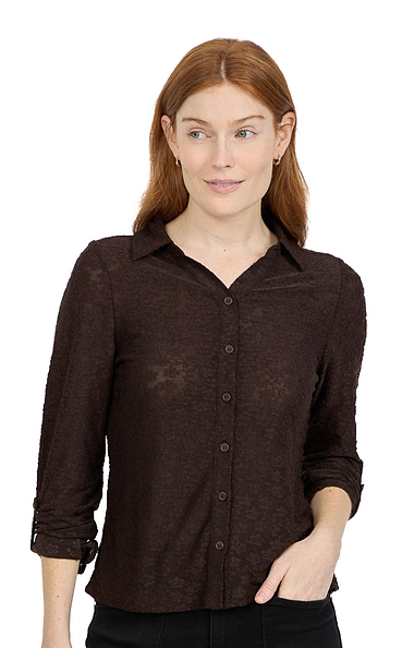 Ladies Jacquard Jersey Blouse