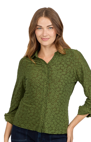Ladies Jacquard Jersey Blouse