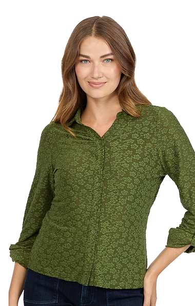 Ladies Jacquard Jersey Blouse